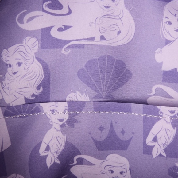 Loungefly Disney Princess iridescent all over print  Backpack Hard Tag New! main image 14